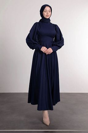 لباس حجاب سرمه ای زنانه رگولار ZÜBİŞ BUTİK - کد 845183638