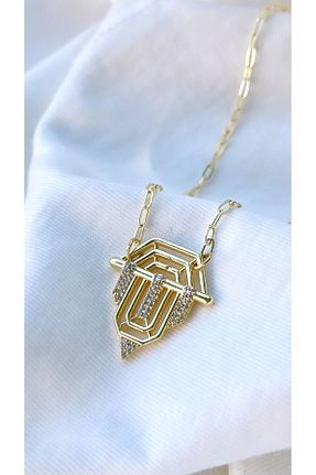 گردنبند جواهر طلائی زنانه برنجی KBC STORE - کد 846781363