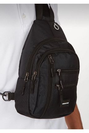 کیف دوشی مشکی زنانه پارچه ای fao polo - کد 855864066