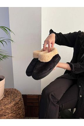 بوت خانگی مشکی زنانه مخملی Behtah Kundura - کد 855847672