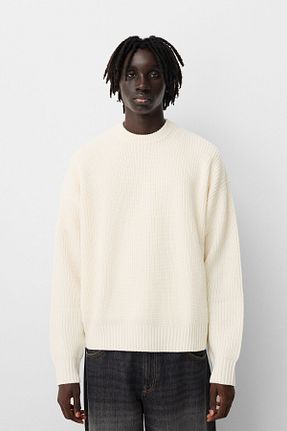 پلیور قرمز مردانه ساده Bershka - کد 855476175