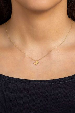 گردنبند طلا زرد زنانه 14 عیار MOOM MÜCEVHERAT - کد 841643060