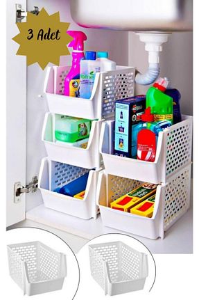 نظم دهنده کمد سفید پلاستیک SURFACE HOME - کد 708205208