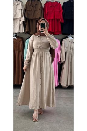 لباس حجاب بژ زنانه کلوش MODA CEYDA - کد 847520596