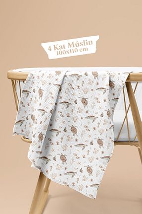 پارچه موسیلین قهوه ای fevale - کد 797914280