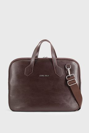 کیف لپ تاپ و مدارک قهوه ای زنانه چرم مصنوعی LUNABLU - کد 813566012
