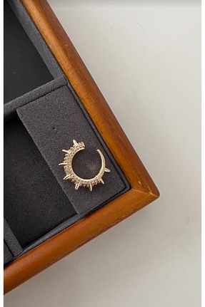 گوشواره غضروفی جواهر طلائی زنانه استیل ضد زنگ Bubbleatelier - کد 855560633