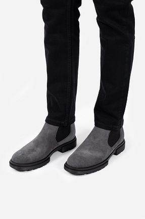 بوت / نیم بوت طوسی مردانه جیر LUSIVE - کد 855554117
