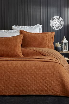 روتختی دونفره نارنجی پنبه ای Evlen Home Collection - کد 852833602
