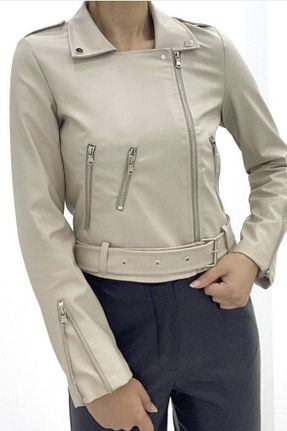 کت بژ زنانه رگولار nazebutik - کد 151797366