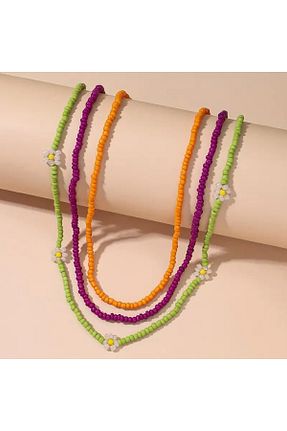 گردنبند جواهر سبز زنانه منجق Lucky Designs - کد 855569210