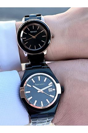 ساعت مچی مشکی مردانه 41-46 میلی متر Ferrucci - کد 855574473