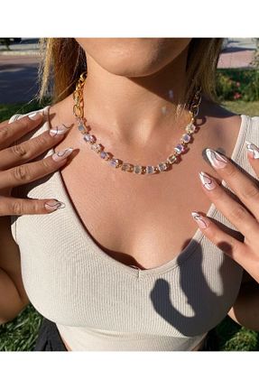 گردنبند جواهر طلائی زنانه StainlessStore - کد 847129891