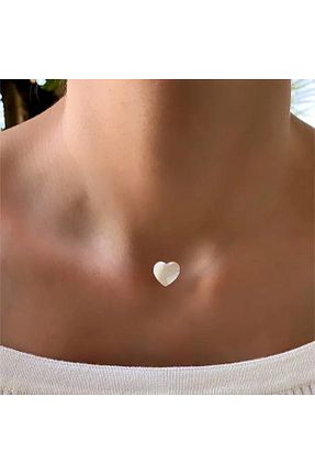 گردنبند جواهر سفید زنانه برنجی Lucky Designs - کد 855601705