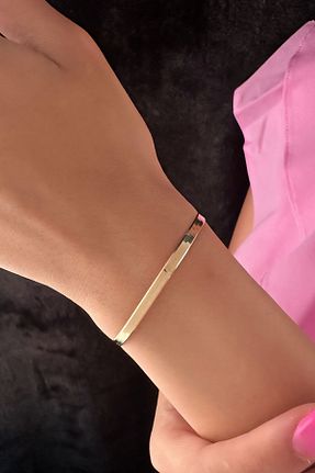 دستبند طلا زرد زنانه 14 عیار Fiyonk Kuyumculuk - کد 818684861