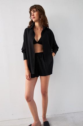 ست بالاتنه و پائین تنه مشکی زنانه بافتنی Butik - کد 855613903