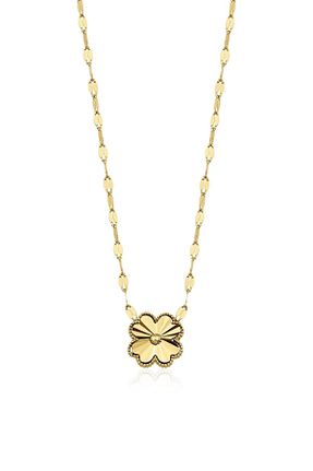 گردنبند طلا زرد زنانه 14 عیار Fiyonk Kuyumculuk - کد 855499303
