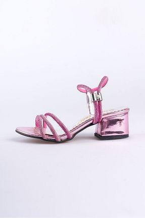 کفش مجلسی صورتی بچه گانه پاشنه پر FİNLANDiYA SHOES - کد 852443871