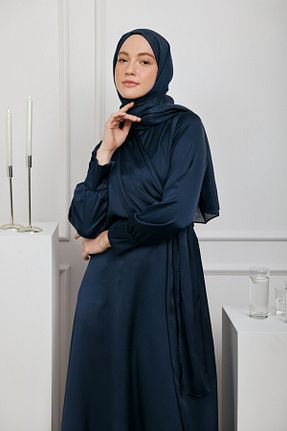 شال سرمه ای زنانه پنبه ای Modakaşmir - کد 757270329