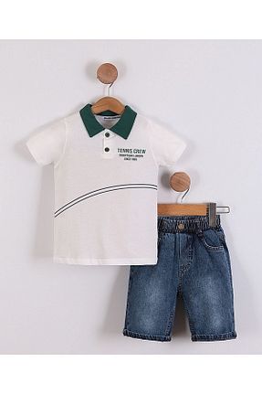 ست بالاتنه و پائین تنه سفید بچه گانه بافتنی voyyo kids baby - کد 823279260