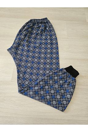 پائین تنه راحتی سایز بزرگ سرمه ای مردانه پنبه ای İLİBE - کد 805463700