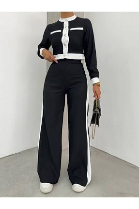 ست بالاتنه و پائین تنه مشکی زنانه بافتنی Butik Beyza - کد 855647625