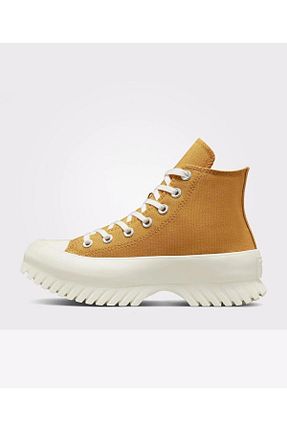 کفش اسنیکر طلائی زنانه بند دار Converse - کد 766998578