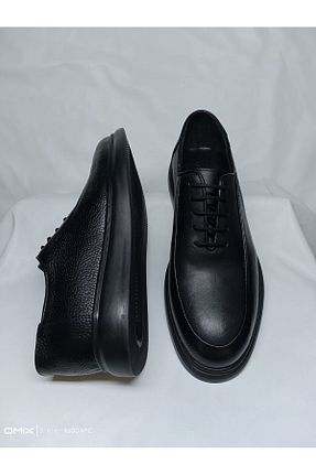 کفش کژوال مشکی مردانه چرم خالص AyakkabıdaMarka - کد 855683022