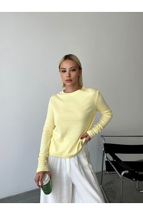 بلوز زرد زنانه ساده Somut istanbul - کد 855676409