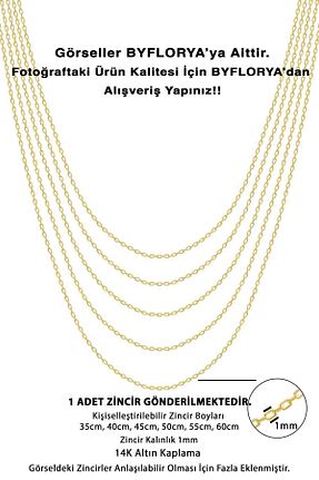 گردنبند استیل ( فولاد ) طلائی زنانه استیل ضد زنگ ByFlorya Jewelry - کد 808041178