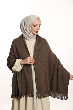 شال قهوه ای زنانه اکریلیک eslem butik - کد 855487903