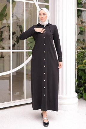 کلاه و ابایا مشکی زنانه پنبه پلی استر BURCU TESETTÜR - کد 824354508