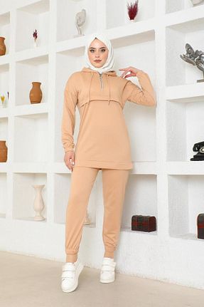 ست گرمکن حجاب سفید زنانه رگولار BURCU TESETTÜR - کد 166782982