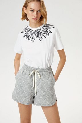 شلوارک و برمودا طوسی زنانه رگولار Exquise - کد 286353132