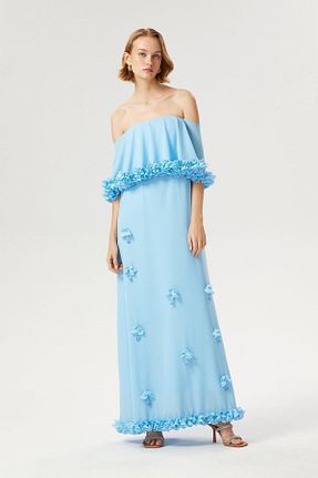 لباس آبی زنانه بافتنی Exquise - کد 286605468