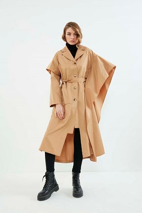 ترنچکت قهوه ای زنانه مخلوط پلی استر MAQ DESIGN - کد 855707934