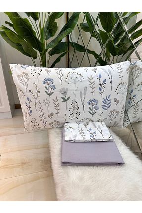 ست ملحفه دونفره طوسی Lastiksiz micoton - کد 855707180