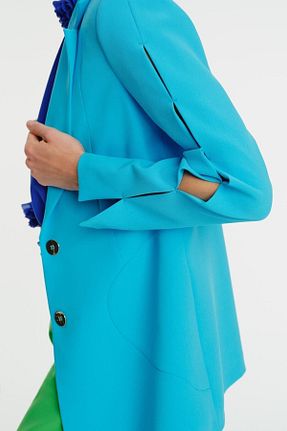 کت فیروزه ای زنانه Blazer Exquise - کد 645500418