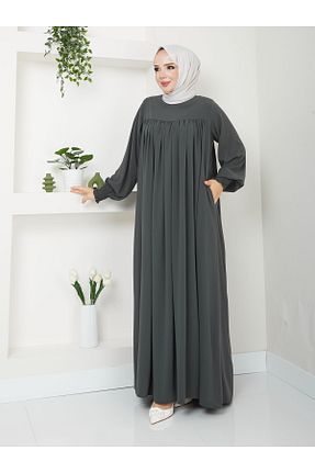 لباس حجاب طوسی زنانه کلوش kevser ferace - کد 855607808