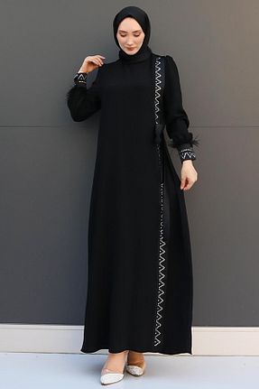 لباس حجاب مشکی زنانه رگولار GİZ AGİYİM - کد 855723674