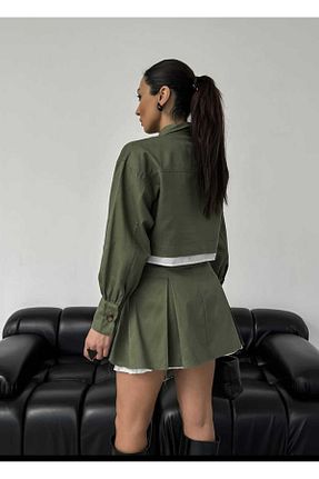 ست بالاتنه و پائین تنه خاکی زنانه بافتنی Butik - کد 855742020