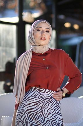 شال بژ زنانه ویسکون Genel Markalar - کد 190382779