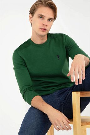 پلیور سبز مردانه ساده U.S. Polo Assn. - کد 455894657