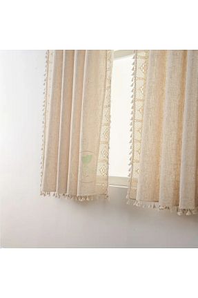 پرده زمینه بژ قابل شستشو Perdeplus - کد 855746768