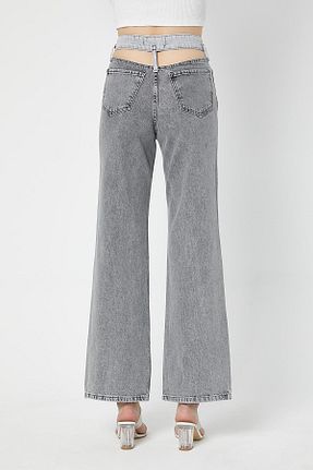 شلوار جین طوسی زنانه پاچه گشاد XRAY JEANS - کد 175827109