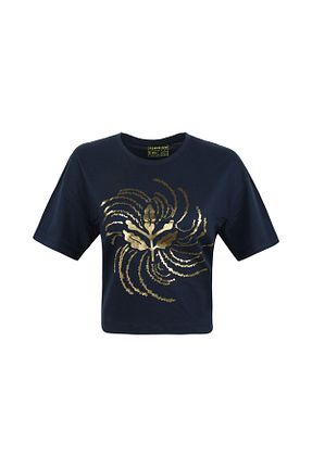 تیشرت اسپرت سرمه ای زنانه رگولار Fenerbahçe - کد 855754730
