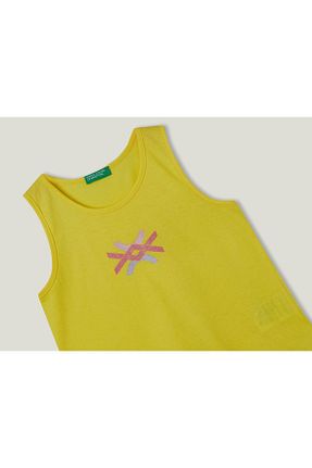 رکابی اسپرت زرد بچه گانه %100 پنبه United Colors of Benetton - کد 773771982