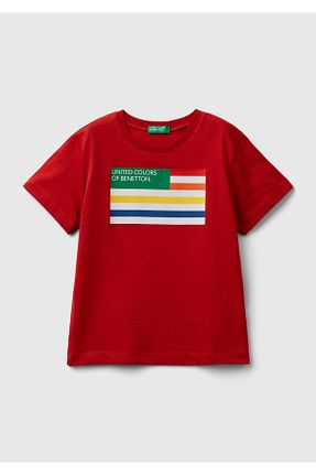 تیشرت قرمز بچه گانه رگولار United Colors of Benetton - کد 810236729