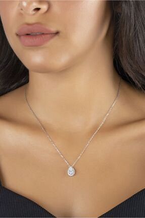 گردنبند نقره رنگی زنانه 925 عیار Genel Markalar - کد 855842847