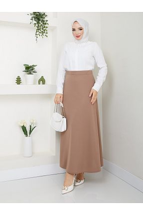 دامن حجاب قهوه ای زنانه Çan Genel Markalar - کد 855873921